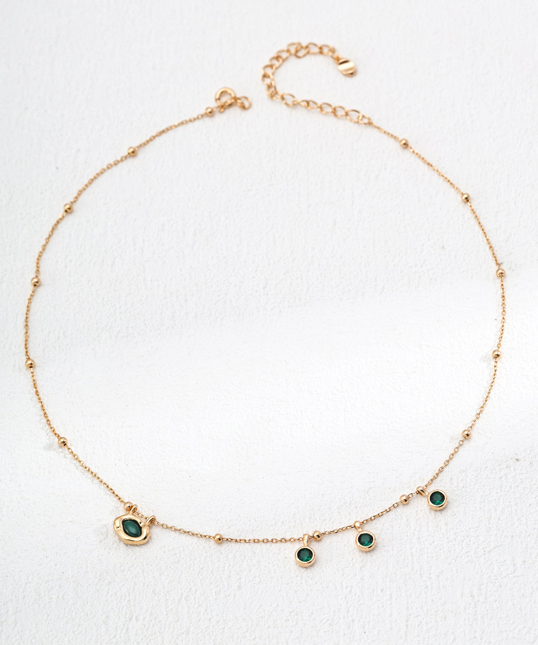 Malachite Radiance Zircon Chain Necklace