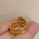 Vintage-Inspired Coiled Snake Ring