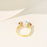 Vintage Luxe Retro Pearl Ring