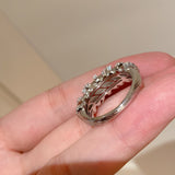 Vintage Striped Twist Diamond Ring