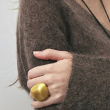 Irregular Geometric Brushed Evoke Freeform Matte Ring