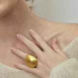 Irregular Geometric Brushed Evoke Freeform Matte Ring