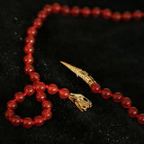 Serpentine Elegance Agate Beaded Necklace