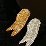 Golden Silver Stroke Artistic Brooch