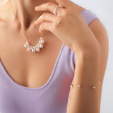 Embellished Series Classic Three Pearls Bracelet