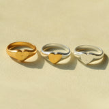 New Heart Series Heart Signet Ring