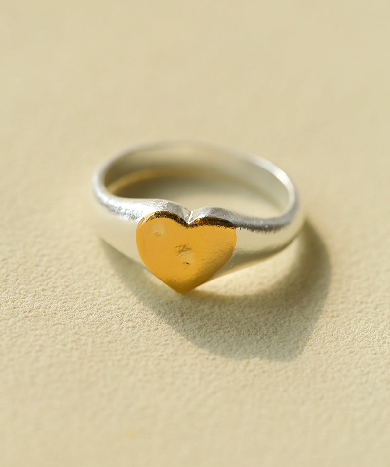 New Heart Series Heart Signet Ring