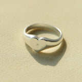 New Heart Series Heart Signet Ring