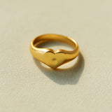 New Heart Series Heart Signet Ring