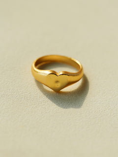 New Heart Series Heart Signet Ring