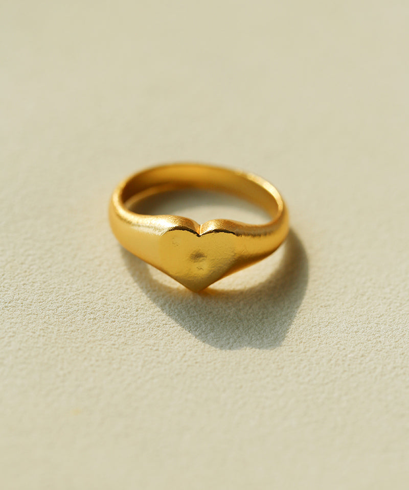 New Heart Series Heart Signet Ring