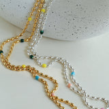 Rainbow Candy Bean Long Necklace