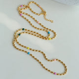 Rainbow Candy Bean Long Necklace