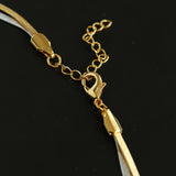 Gold & Silver Two-Tone Snake Chain Long Necklace