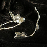 Asymmetrical Lotus Drop Earrings