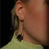 Asymmetrical Lotus Drop Earrings