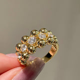 Triple Layer Classic Bubble Diamond Ring