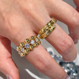 Triple Layer Classic Bubble Diamond Ring