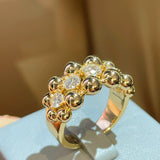 Triple Layer Classic Bubble Diamond Ring