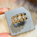 Triple Layer Classic Bubble Diamond Ring