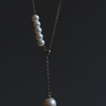 Y - chain Pearl Pendant Necklace - floysun