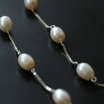 925 Silver Chain Fringed Pearl Earrings - floysun