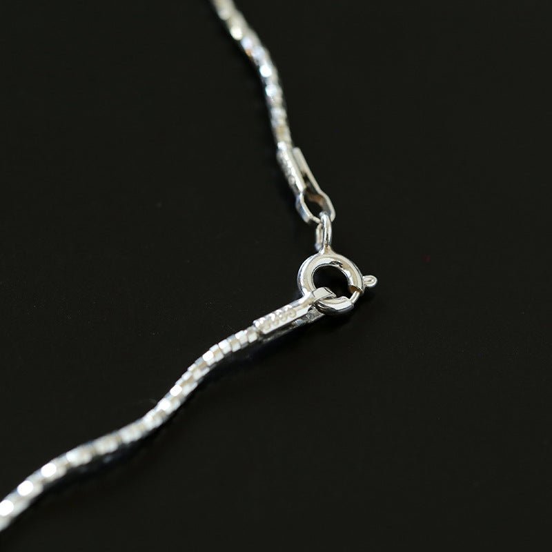925 Silver Freshwater Wave Chain Freshwater Baroque Pearl Necklace - floysun