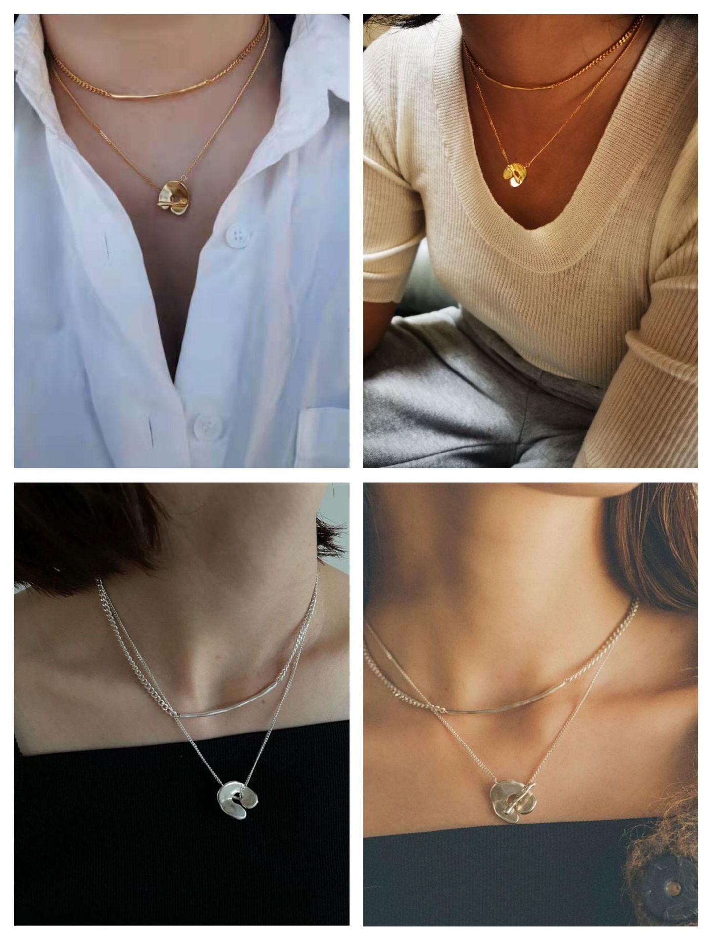 925 Silver Geometric Versatile Long Necklaces - floysun