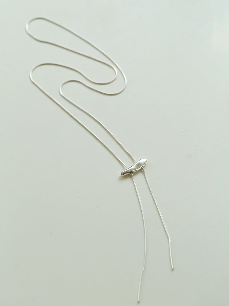 925 Silver Pull-out Adjustable Necklace - floysun