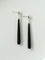 925 Silver Simple Long Teardrop Black Onyx Earrings - floysun