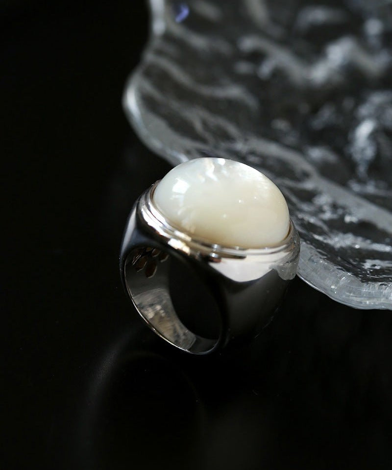 925 Sterling Silver Mother of Pearl Ring - floysun