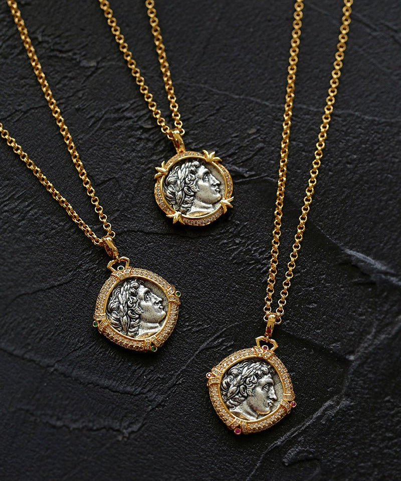 Apollo Silver Coin Necklace - floysun