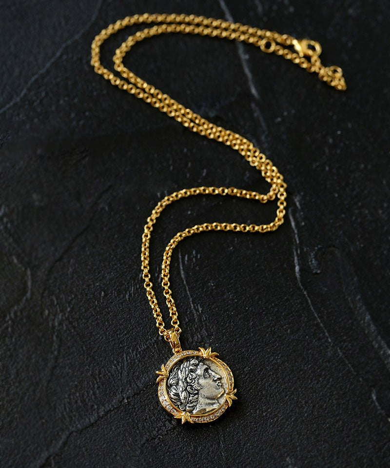 Apollo Silver Coin Necklace - floysun