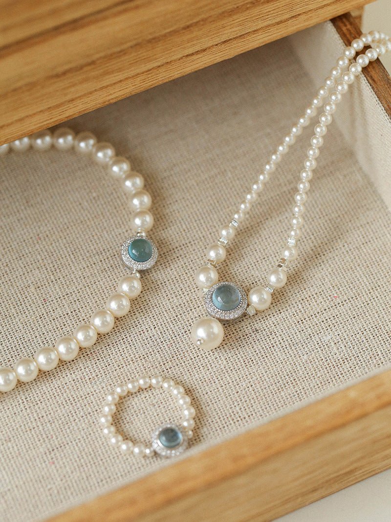 Aquamarine Pearl Bracelet - floysun