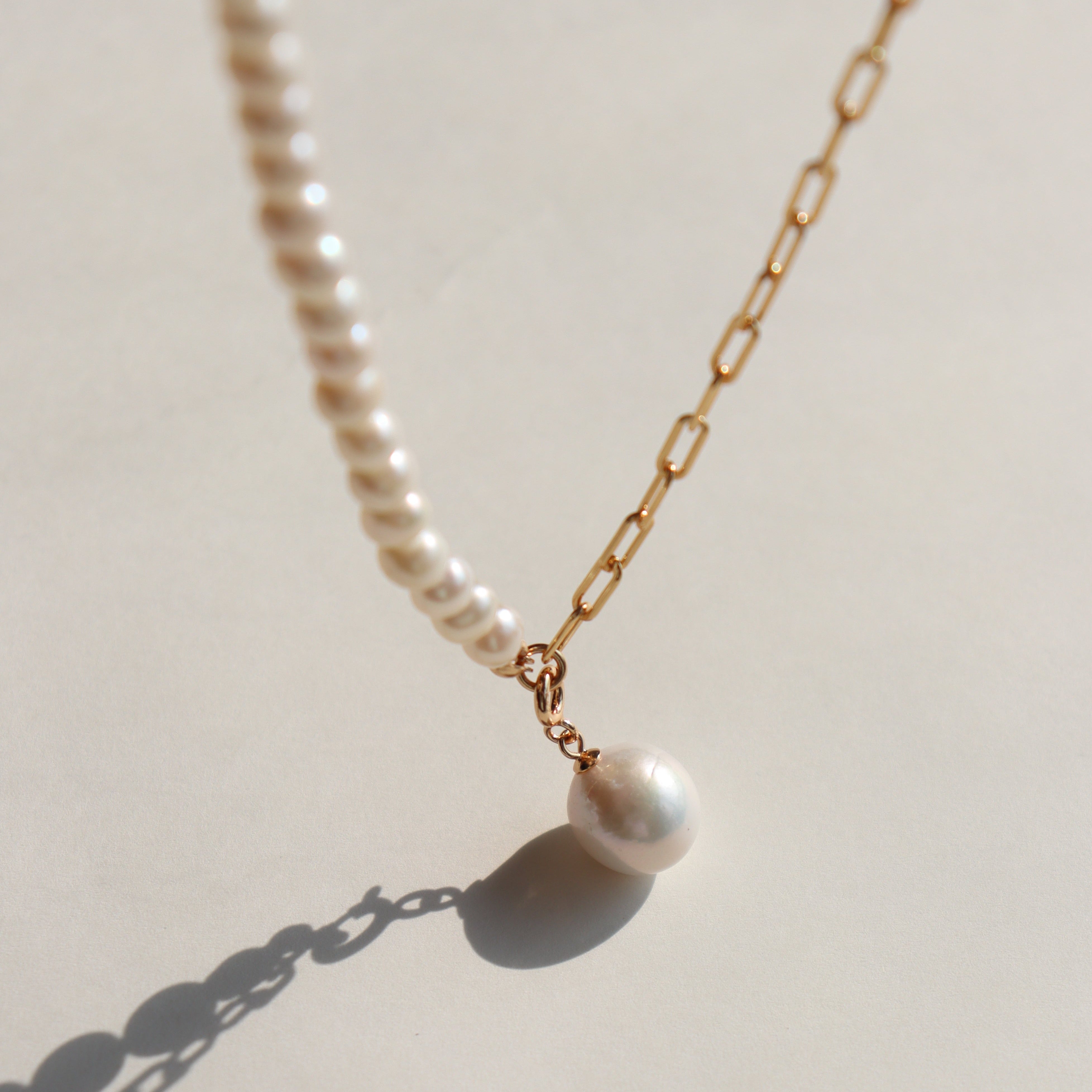 Asymmetric Baroque Pearl Necklace - floysun