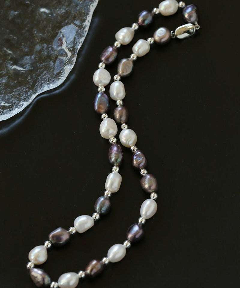 Baroque Mixed Color Pearl Necklace - floysun