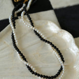 Black Onyx Natural Pearl Necklace - floysun