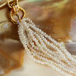 Braided Long Rice Grain Pearl Earring - floysun