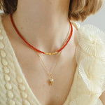 Broken Gold Onyx Stone Beaded Necklaces - floysun