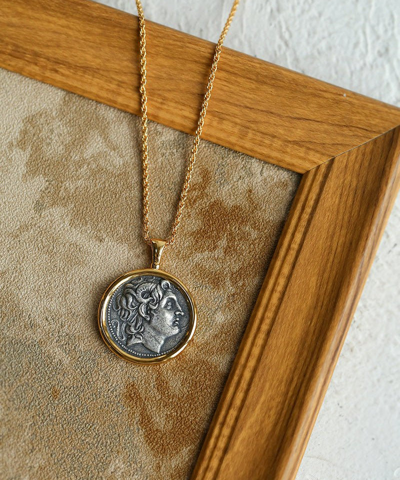 Classic Alexander Silver Coin Plus Necklace - floysun