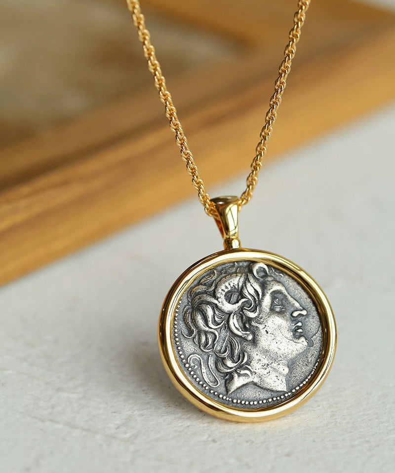 Classic Alexander Silver Coin Plus Necklace - floysun