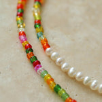 Colorful Beaded Pearl Necklace - floysun