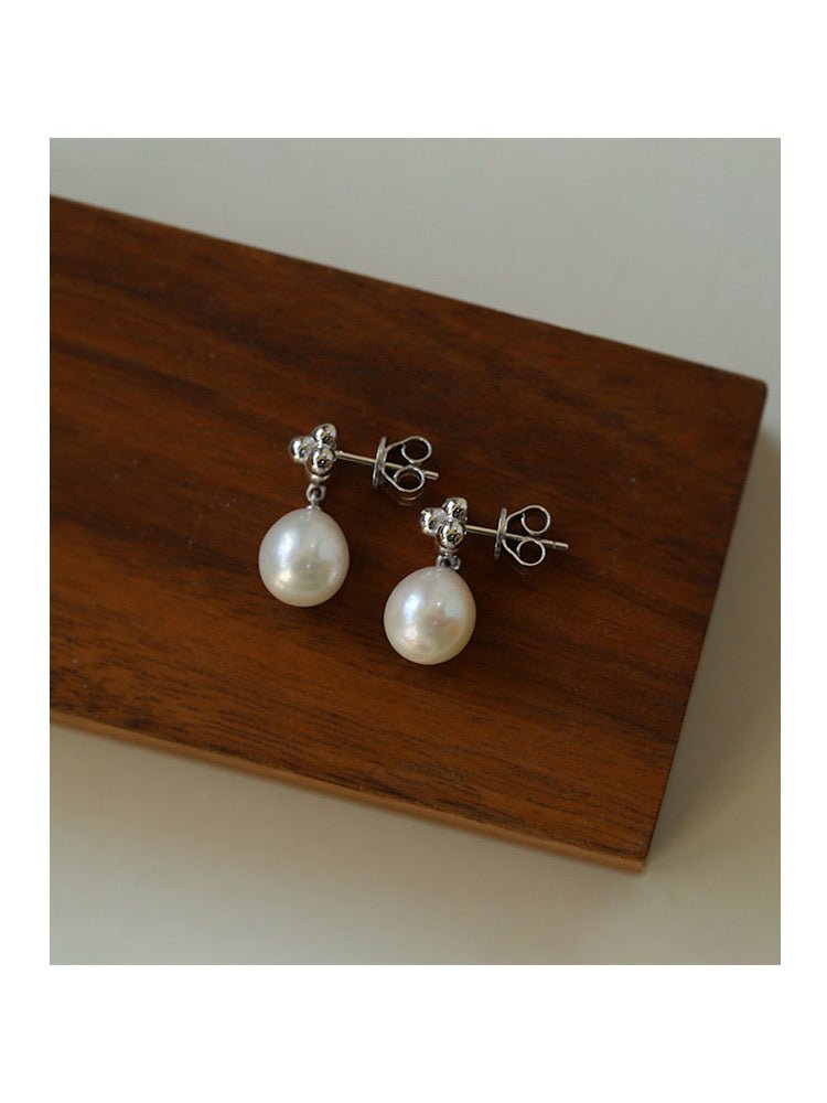 Elegant Sterling Silver Pearl Earrings - floysun