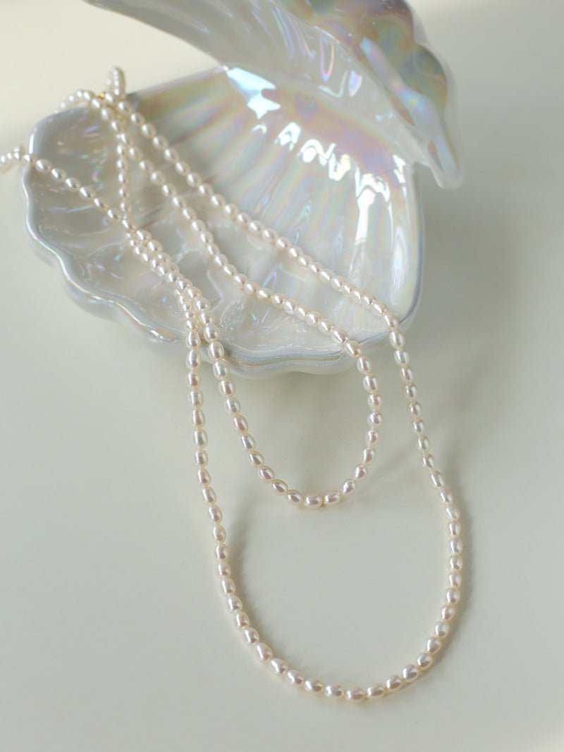 Freshwater Grey Pearl Multilayer Long Necklace 120cm - floysun