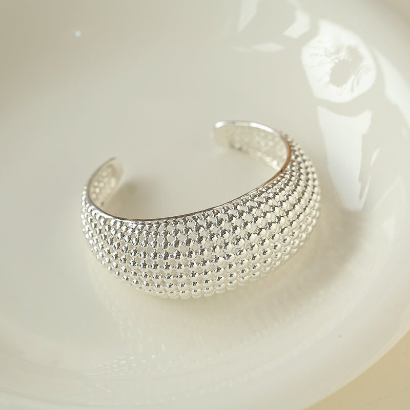 Grid Hollow Simple Open Bangle Bracelets - floysun