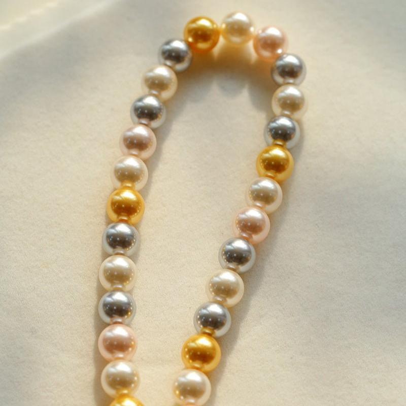 Korea Mixed Color 10MM Round Pearl Necklaces - floysun