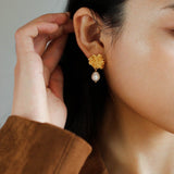 Lava Artisan Series-Pearl Earrings - floysun