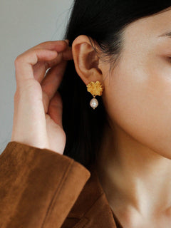 Lava Artisan Series-Pearl Earrings - floysun