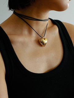 Leather Rope Love Necklace - floysun