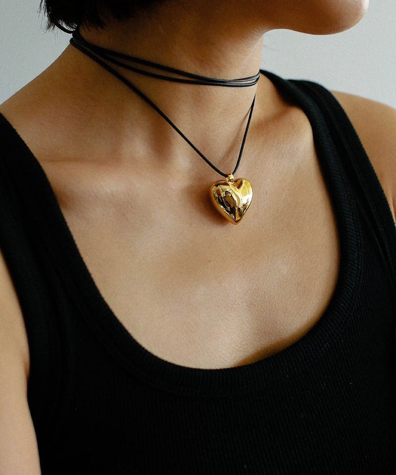 Leather Rope Love Necklace - floysun